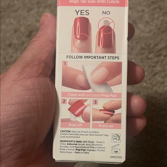 imPRESS Press-On Manicure Set - White, Burgundy & Nude with Gold Glitter Accents - Picture 5 of 10